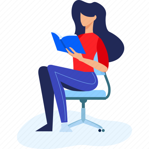 People, reading, book, school, study, learning, education illustration - Download on Iconfinder
