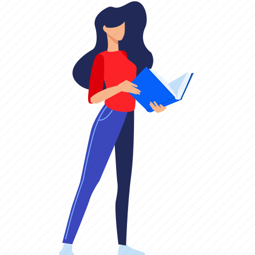 People, reading, book, school, study, learning, bookstore illustration - Download on Iconfinder