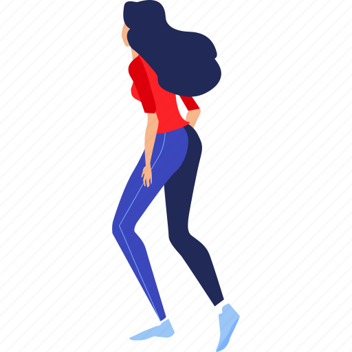 People, woman, female, pose, fashion, beauty, in motion illustration - Download on Iconfinder