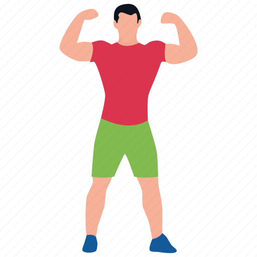 Bicep muscles, body fitness, bodybuilding, muscle building, olympics game illustration - Download on Iconfinder