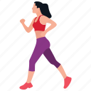 jogging, run for recreation, running, running race, woman walking 