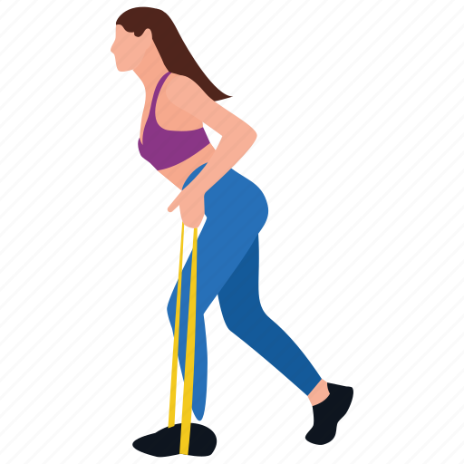 Fitness rope, fitness tricks, physical activity, physical game, rope exercise, workout illustration - Download on Iconfinder