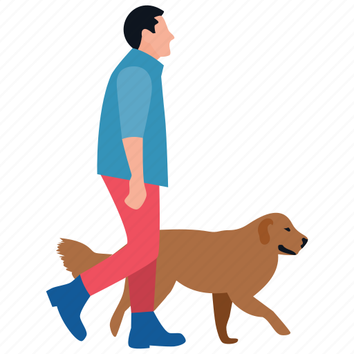 Jogging time, morning walk, nature walk, pet walk, puppy walk, running illustration - Download on Iconfinder