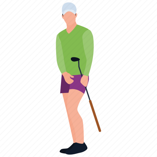 Golf course, golf playing, golf tournament, hockey ball, olympics game illustration - Download on Iconfinder