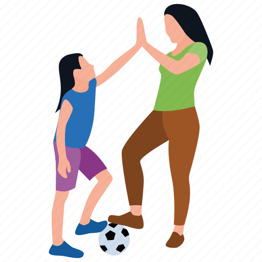 Family fun, football playing, outdoor games, park games, softball playing illustration - Download on Iconfinder