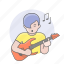avatars, guitar player, guy, man, musician 