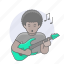 african, avatars, black man, guitar player, guy, man, musician 