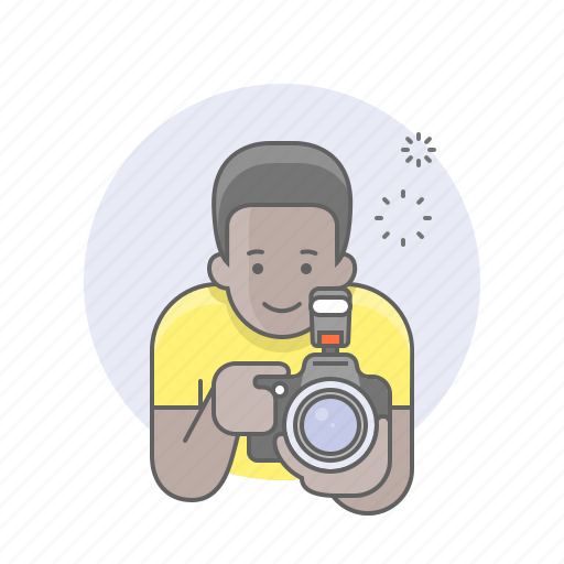 African, avatars, camera, guy, man, photographer icon - Download on Iconfinder
