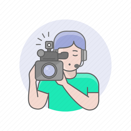 Girl, operator, videographer, woman icon - Download on Iconfinder