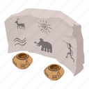 cavepainting, isometric, object, sign
