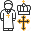 priest, avatar, christian, cross, profession, user 