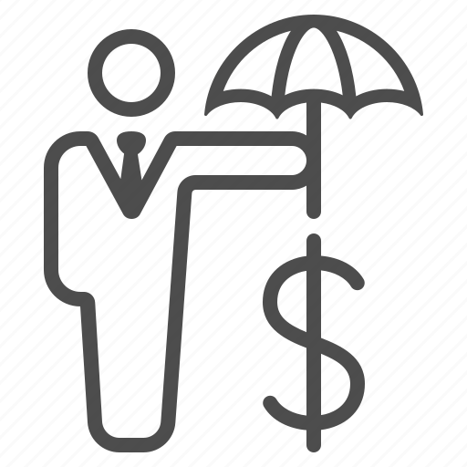 Businessman, insurance, insurance agent, investment, man, people, umbrella icon - Download on Iconfinder