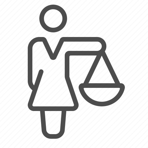 Businesswoman, juror, jury, justice, scales, weight scale, woman icon - Download on Iconfinder