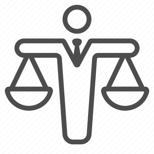 Businessman, juror, jury, justice, man, scales, weight scale icon - Download on Iconfinder