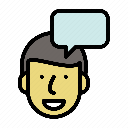 Face, male, man, people, support, talking icon - Download on Iconfinder