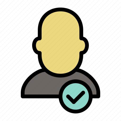 Human, people, profile, shape, user, verified icon - Download on Iconfinder