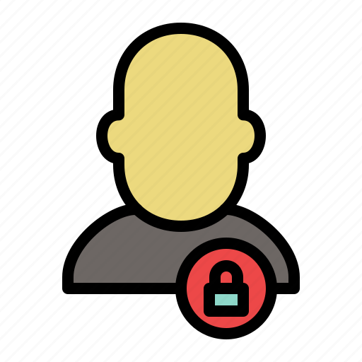 Human, locked, people, profile, shape, user icon - Download on Iconfinder