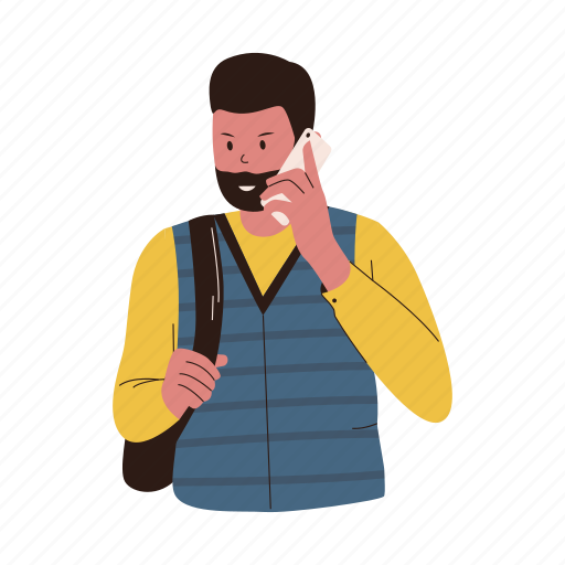 People, call, phone, calling, smartphone, communication, man illustration - Download on Iconfinder
