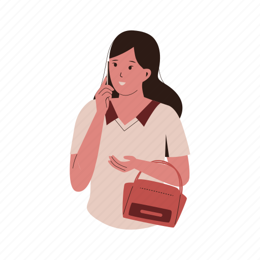 People, call, phone, calling, smartphone, communication, woman illustration - Download on Iconfinder