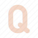 letter, q, text, typography, alphabet