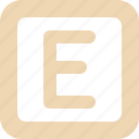 square, letter, e, text, typography, alphabet