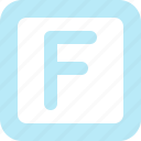 square, letter, f, text, typography, alphabet