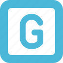 square, letter, g, text, typography, alphabet