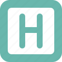 square, letter, h, text, typography, alphabet
