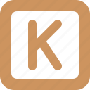 square, letter, k, text, typography, alphabet