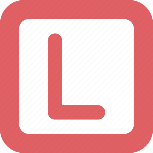 Square, letter, l, text, typography, alphabet icon - Download on Iconfinder