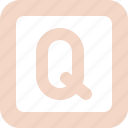 square, letter, q, text, typography, alphabet