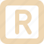 square, letter, r 