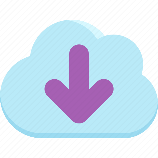 Cloud, arrow, down, direction icon - Download on Iconfinder