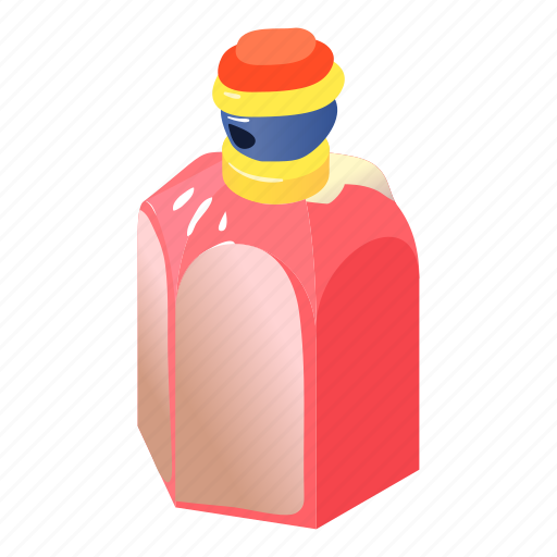Bottle, cherry, cosmetic, glass, isometric, object, perfume icon - Download on Iconfinder