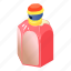 bottle, cherry, cosmetic, glass, isometric, object, perfume 
