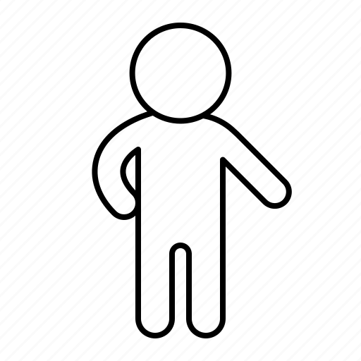 Person, pointing, down, human icon - Download on Iconfinder