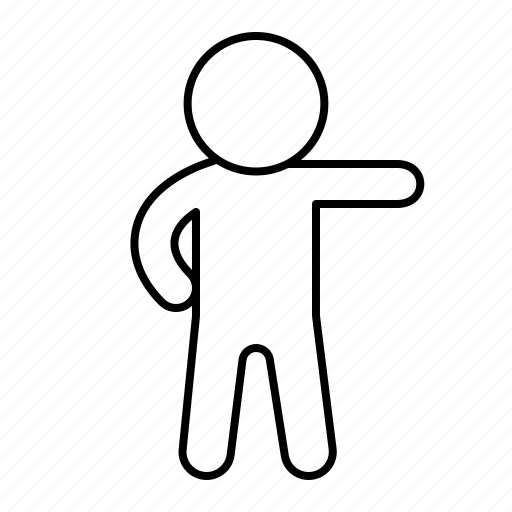 Person, pointing, human, standing icon - Download on Iconfinder