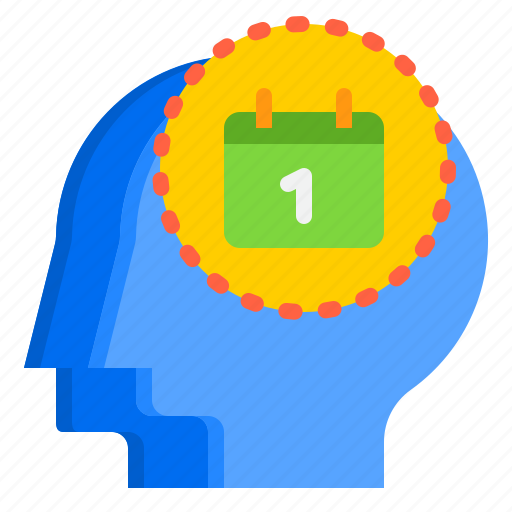 Calendar, thinking, personal, mind, head icon - Download on Iconfinder