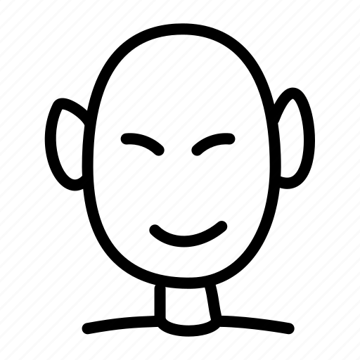 Bald, persona, smile, user icon - Download on Iconfinder