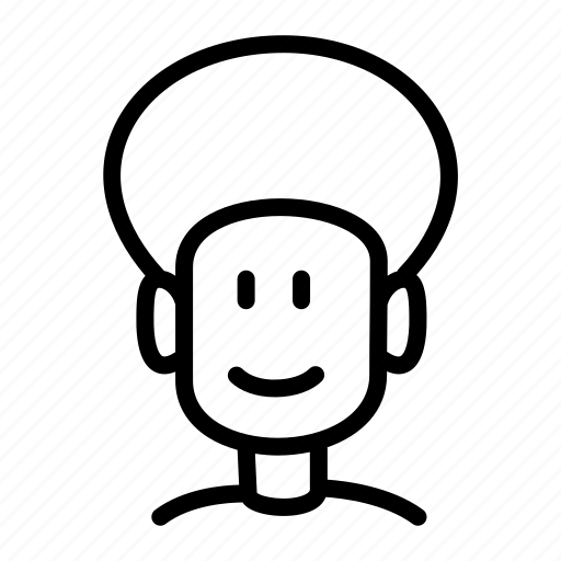 Afro, persona, smile, user icon - Download on Iconfinder