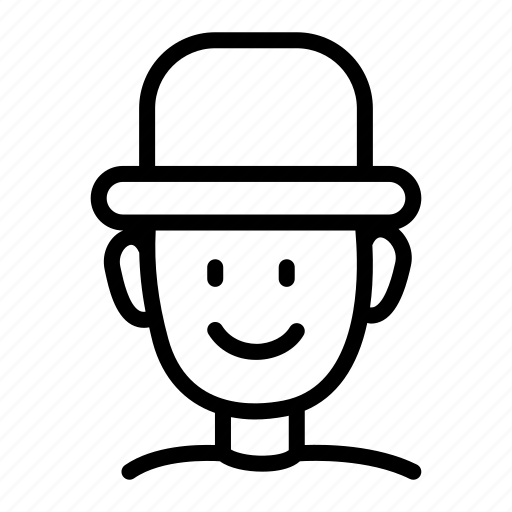 Happy, hat, persona, smile, user icon - Download on Iconfinder