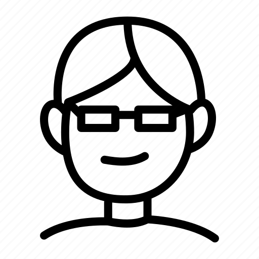 Glasses, nerd, persona, smile, user icon - Download on Iconfinder