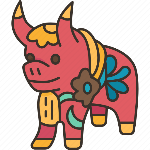 Bull, toro, pucara, painting, peru icon - Download on Iconfinder
