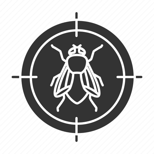 Fly, flying, housefly, insect, pest, search, target icon - Download on Iconfinder