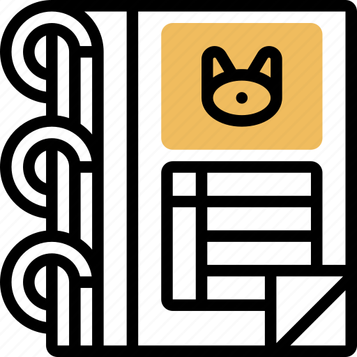 Pet, healthcare, profile, record, book icon - Download on Iconfinder