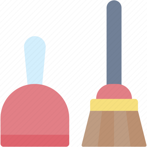 Broom, dustpan, cleaning, brush, cleaner, wash, furniture icon - Download on Iconfinder