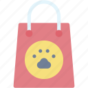 shopping, bag, shop, animals, commerce, and, pet, paper, container