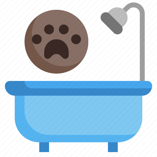 Bath, pet, dog, bathtub, bathroom icon - Download on Iconfinder