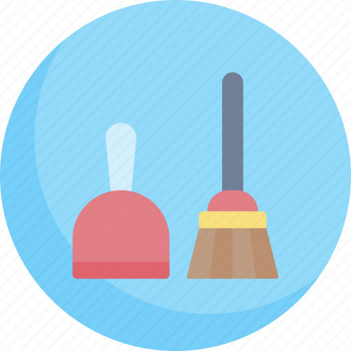 Broom, dustpan, cleaning, brush, cleaner, wash, furniture icon - Download on Iconfinder