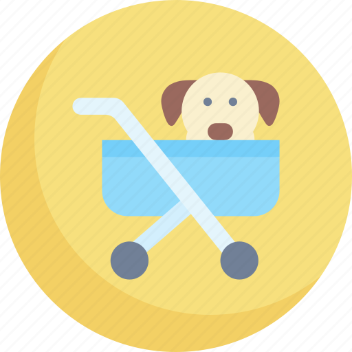 Pushchair, dog, pet, transportation, stroller, wheels, carriage icon - Download on Iconfinder
